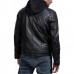 Paul Walker Black Hoodie Leather Jacket